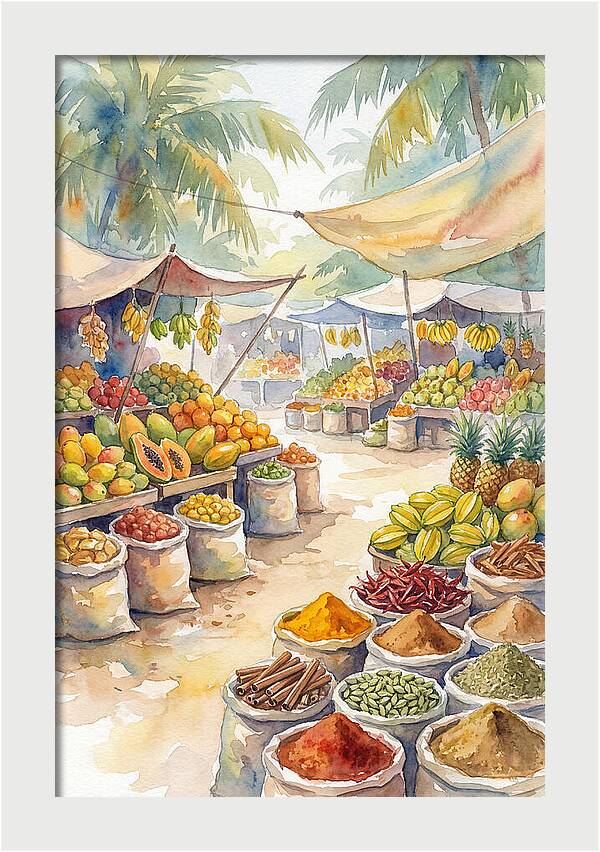 Colorful Tropical Market