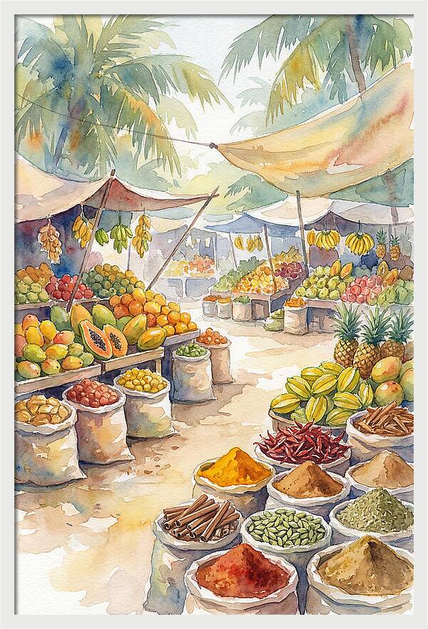 Colorful Tropical Market