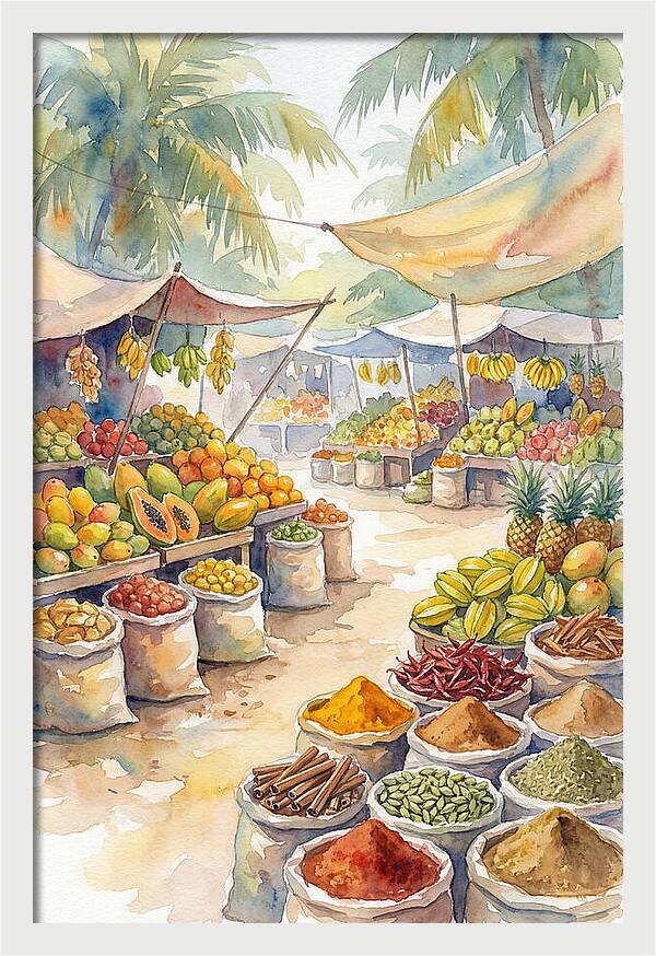 Colorful Tropical Market