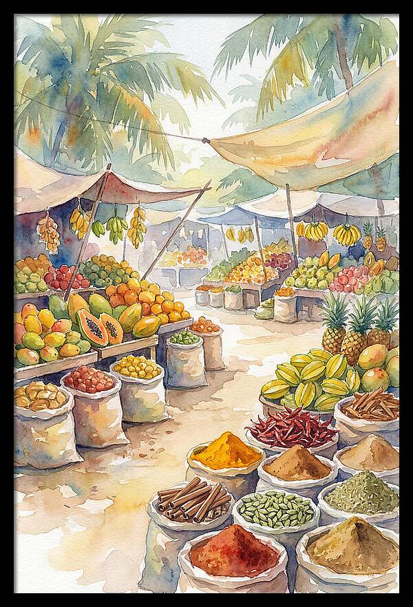 Colorful Tropical Market