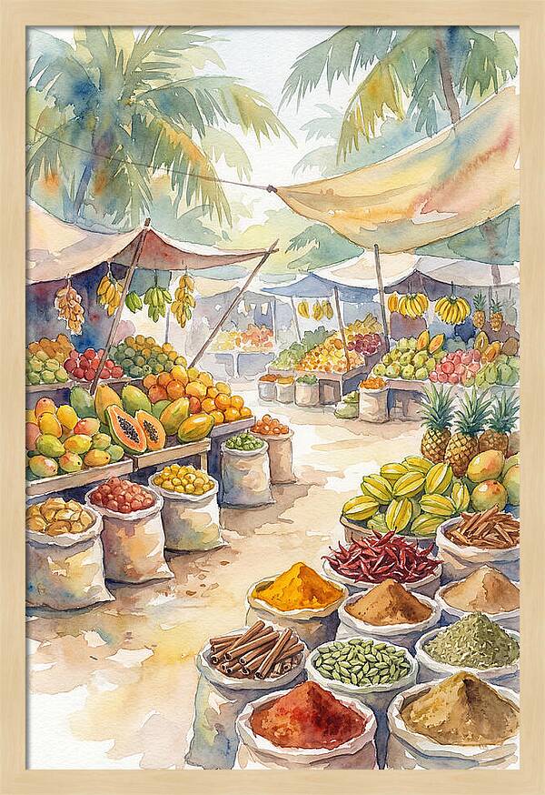 Colorful Tropical Market