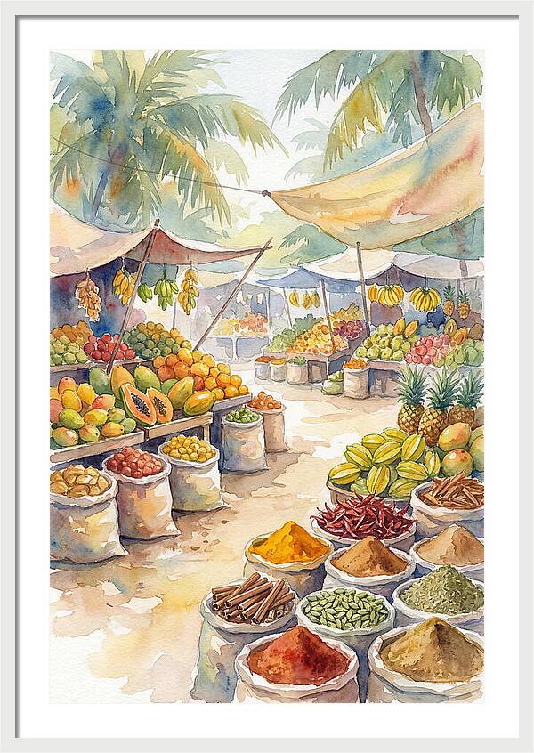 Colorful Tropical Market