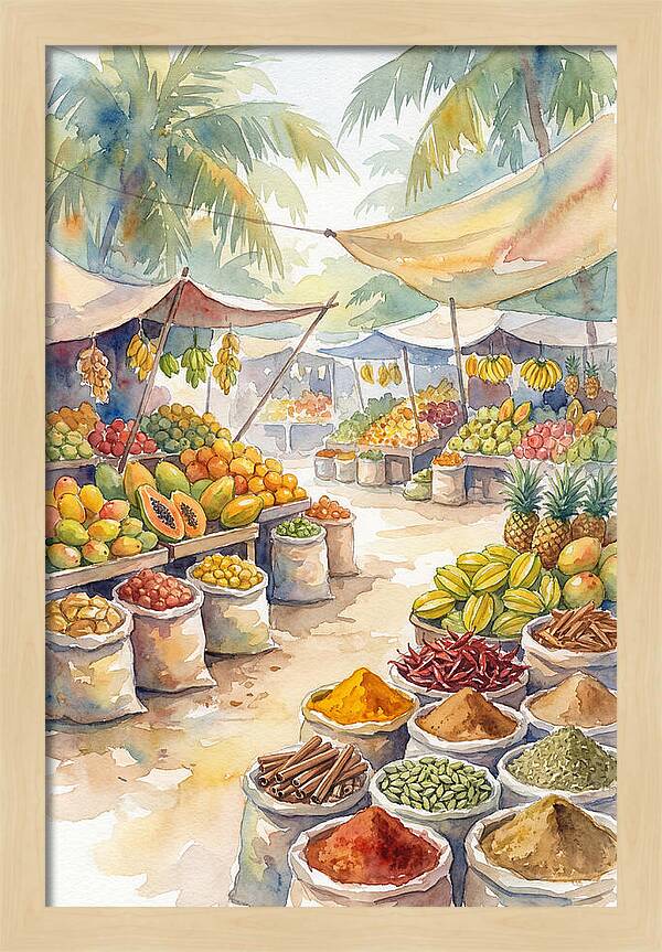 Colorful Tropical Market