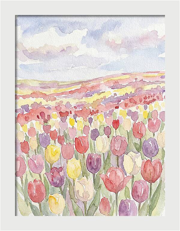 Colorful Tulip Landscape