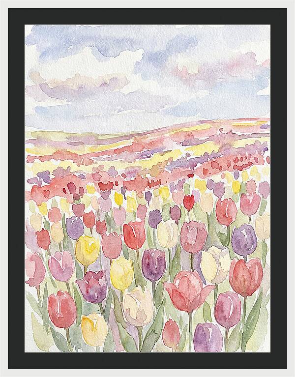 Colorful Tulip Landscape