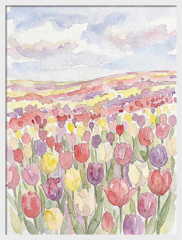 Colorful Tulip Landscape