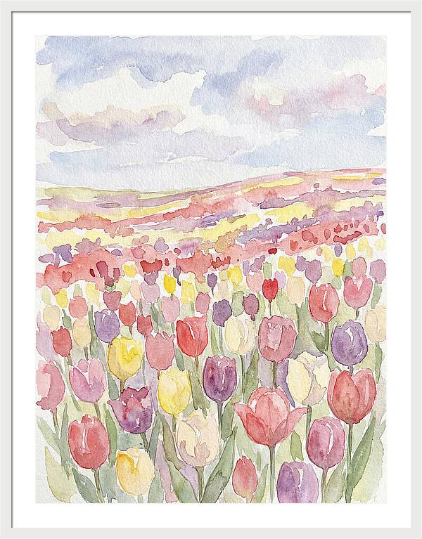 Colorful Tulip Landscape