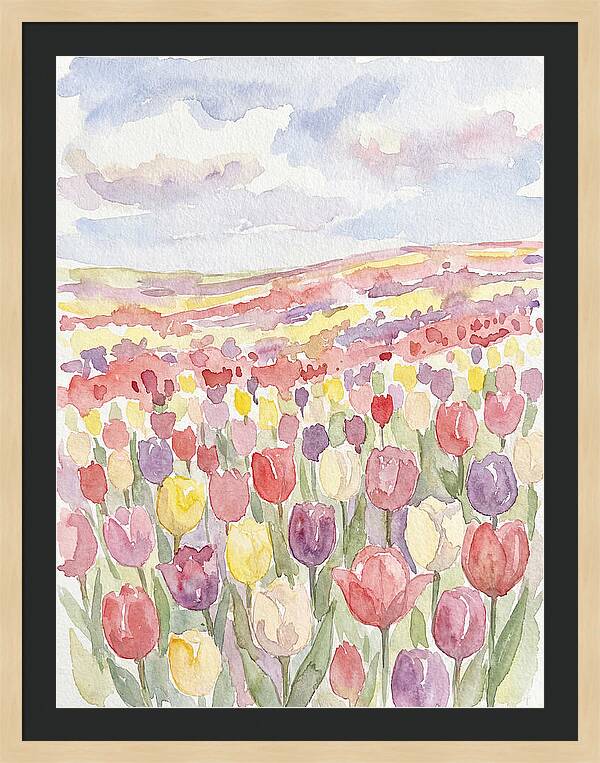 Colorful Tulip Landscape