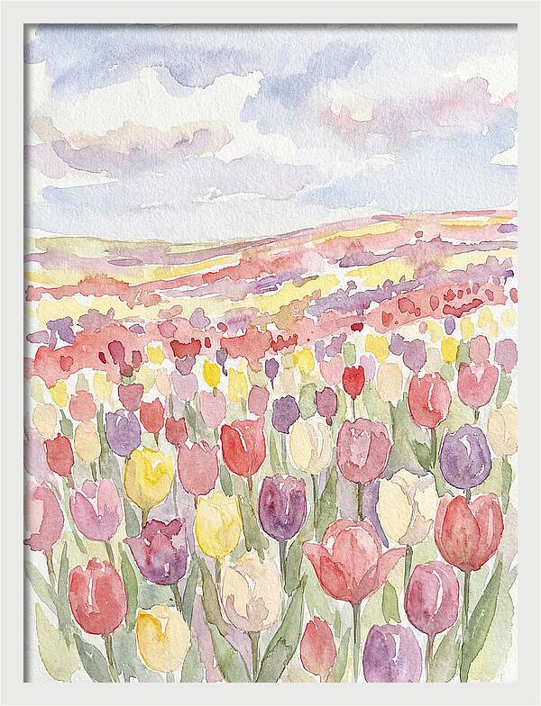 Colorful Tulip Landscape