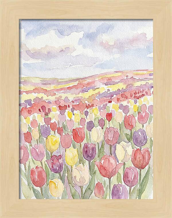 Colorful Tulip Landscape