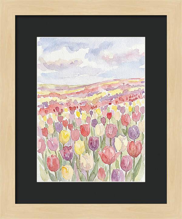 Colorful Tulip Landscape