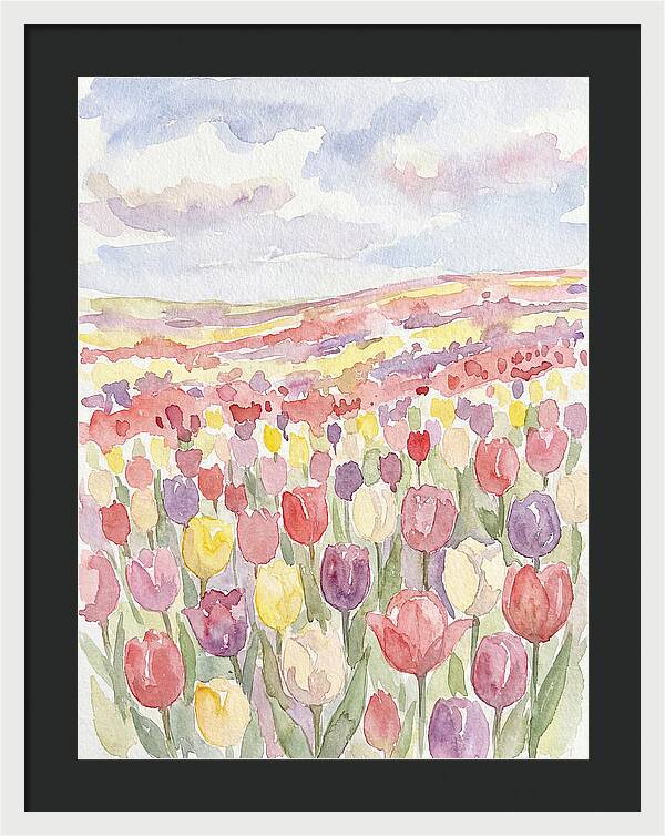 Colorful Tulip Landscape