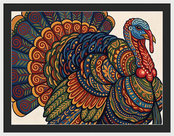 Colorful Turkey Folk Art