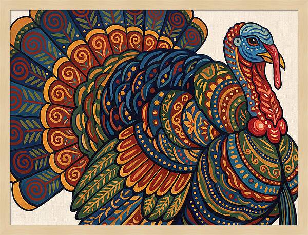 Colorful Turkey Folk Art