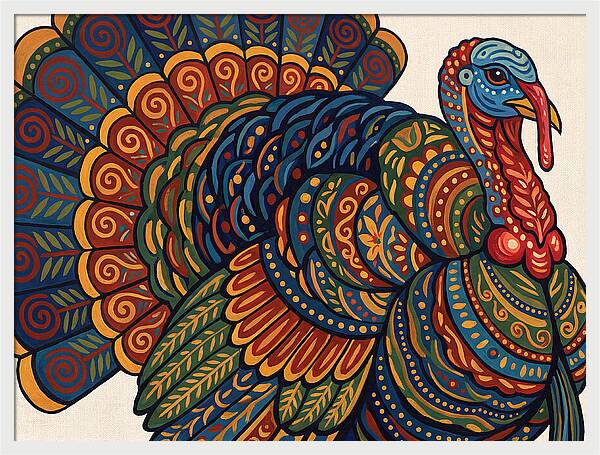 Colorful Turkey Folk Art