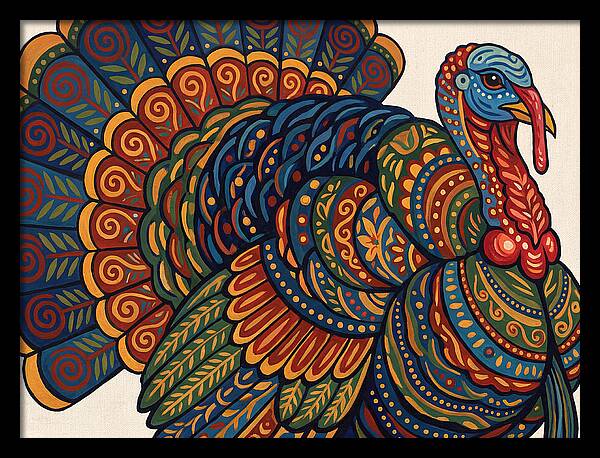 Colorful Turkey Folk Art