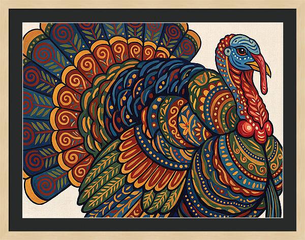 Colorful Turkey Folk Art