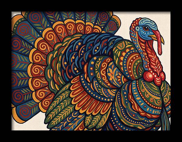 Colorful Turkey Folk Art