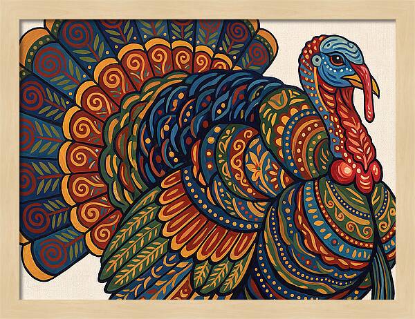 Colorful Turkey Folk Art