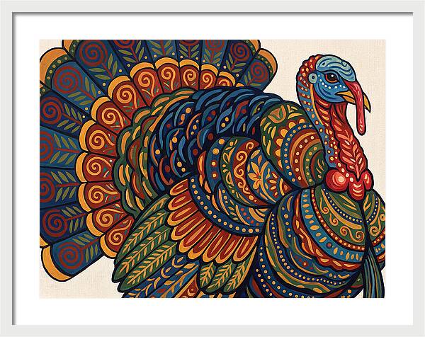 Colorful Turkey Folk Art