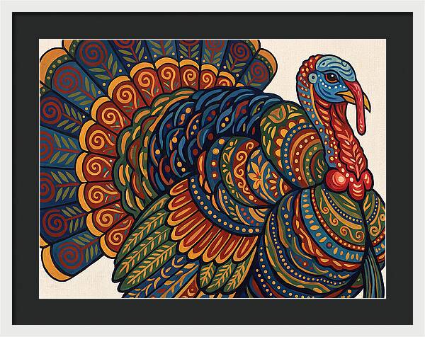 Colorful Turkey Folk Art