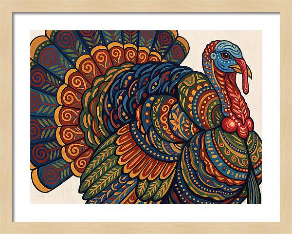 Colorful Turkey Folk Art