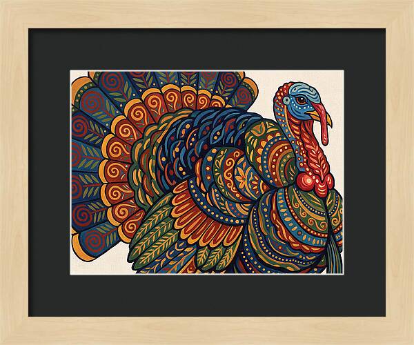 Colorful Turkey Folk Art
