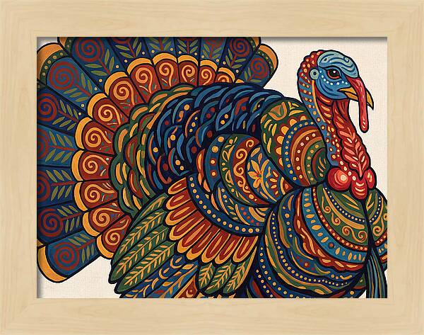 Colorful Turkey Folk Art