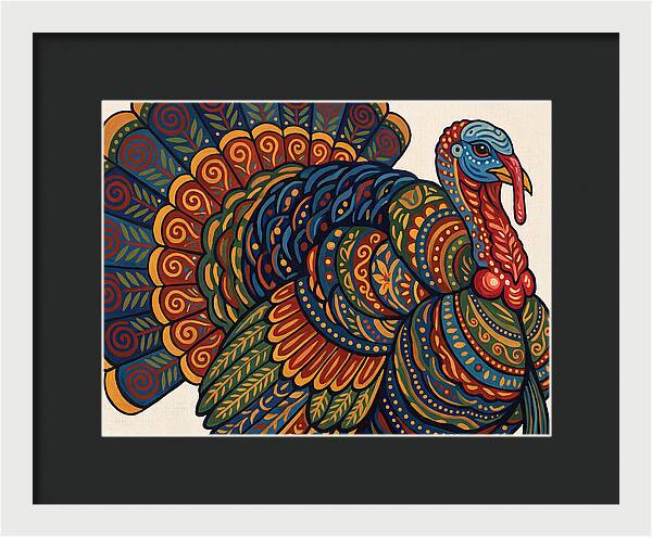 Colorful Turkey Folk Art