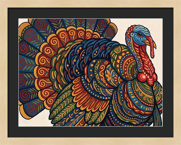 Colorful Turkey Folk Art