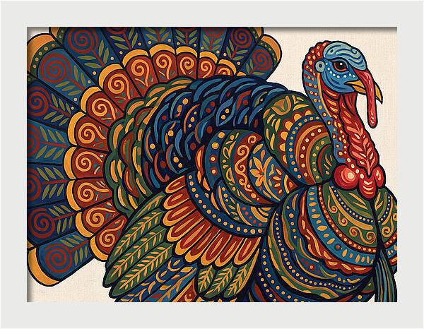 Colorful Turkey Folk Art