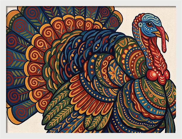 Colorful Turkey Folk Art