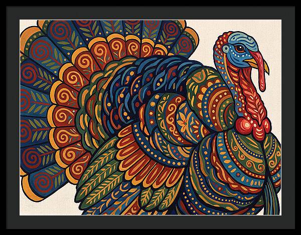 Colorful Turkey Folk Art