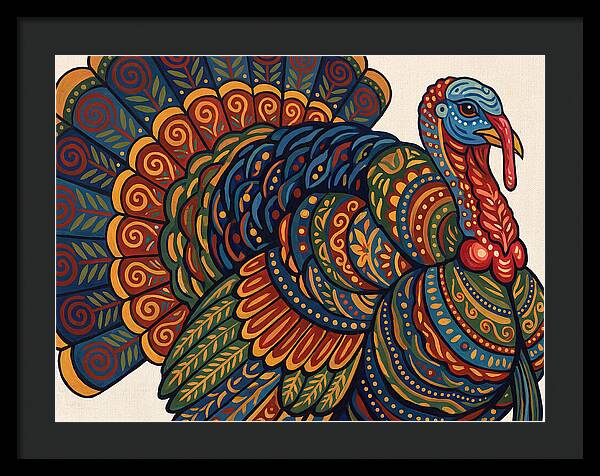 Colorful Turkey Folk Art