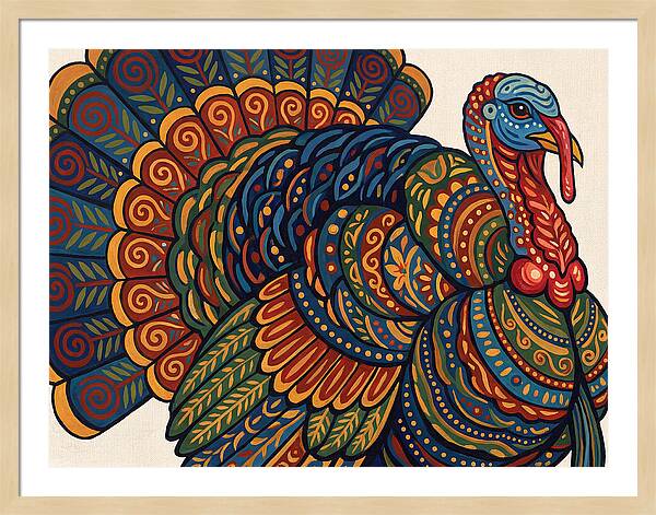 Colorful Turkey Folk Art