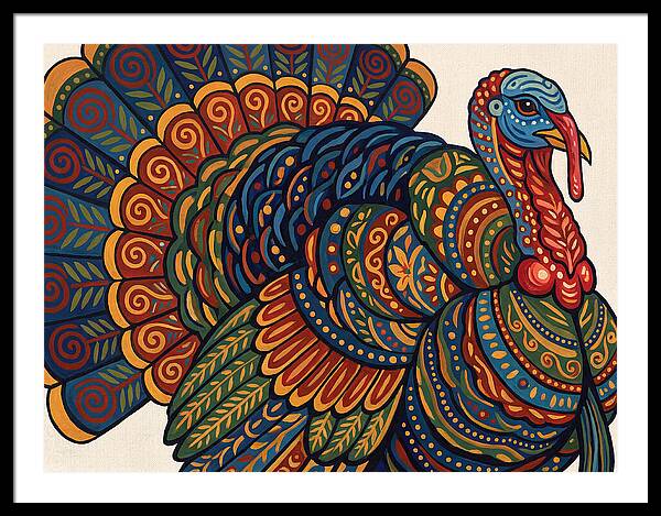 Colorful Turkey Folk Art