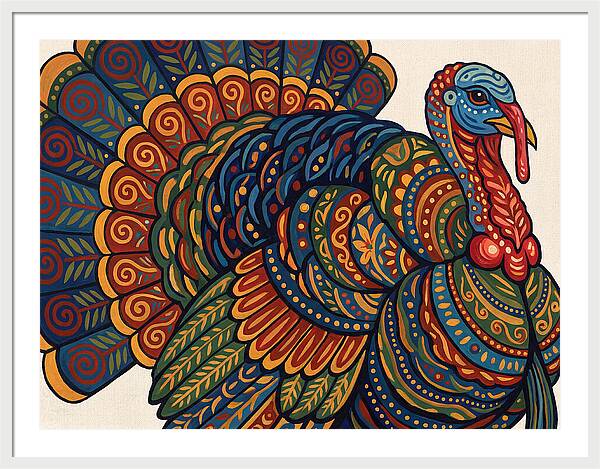 Colorful Turkey Folk Art