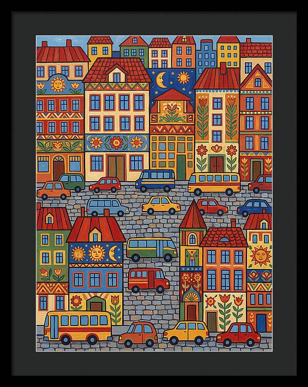 Colorful Urban Street Scene