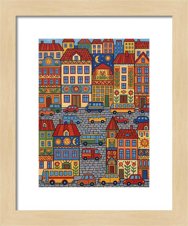 Colorful Urban Street Scene