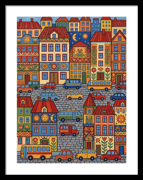 Colorful Urban Street Scene