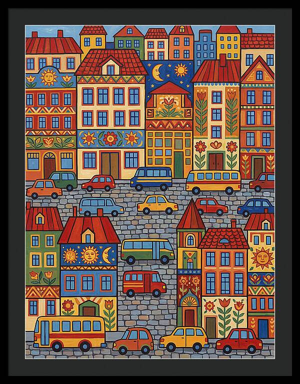 Colorful Urban Street Scene