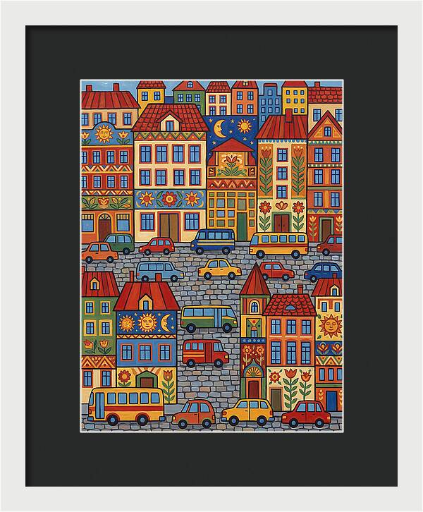 Colorful Urban Street Scene