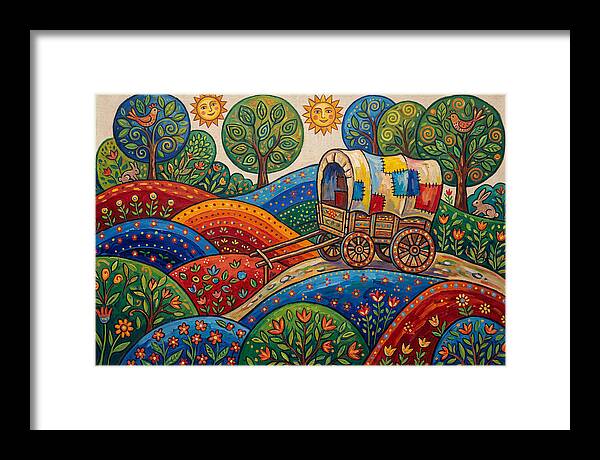 Colorful Wagon Landscape