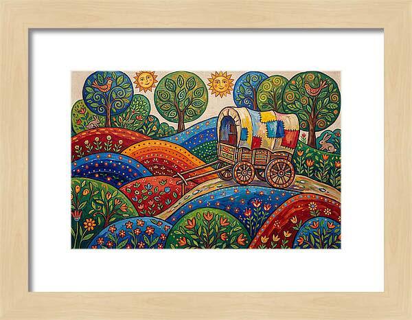 Colorful Wagon Landscape