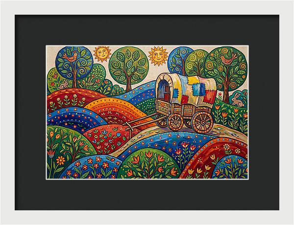 Colorful Wagon Landscape