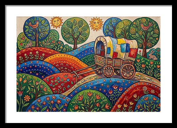 Colorful Wagon Landscape