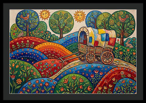 Colorful Wagon Landscape