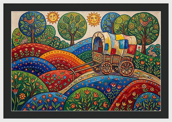 Colorful Wagon Landscape