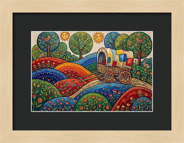 Colorful Wagon Landscape