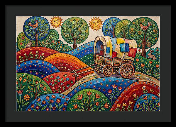 Colorful Wagon Landscape